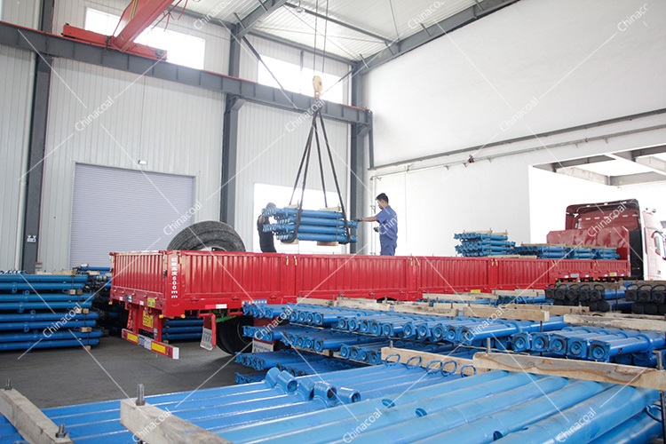 Shandong Lvbei Send A Batch Mine Single Hydraulic Prop To Hunan