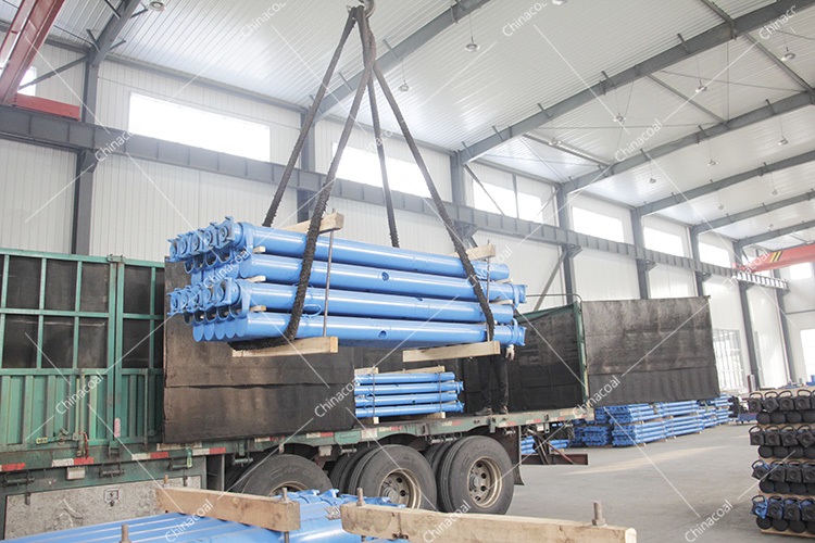 Shandong Lvbei  Sent Two Trucks Of Mine Single Hydraulic Props To Shanxi